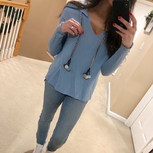 Vintage Havana EXTRA SOFT hoodie with Pom poms